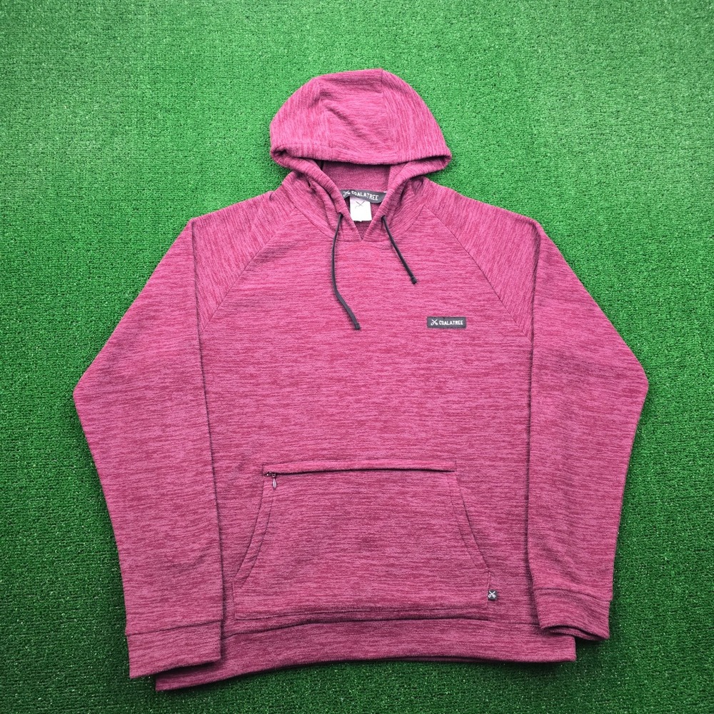 Coalatree Evolution Hoodie Mens Large Maroon Fleece Sweatshirt Pullover Pocket‎